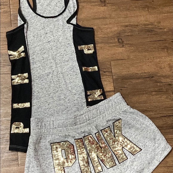 PINK Victoria's Secret Pants - VS PINK BLING SHORT SET XS